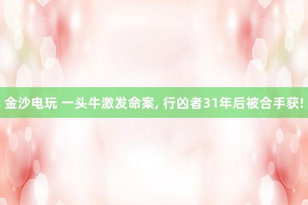 金沙电玩 一头牛激发命案, 行凶者31年后被合手获!