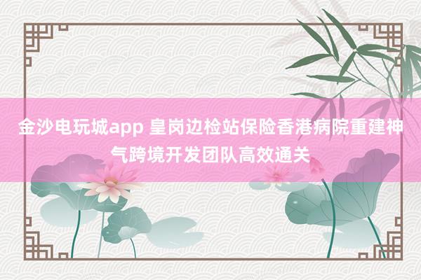 金沙电玩城app 皇岗边检站保险香港病院重建神气跨境开发团队高效通关