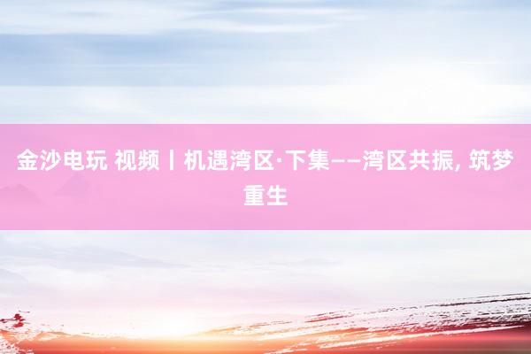 金沙电玩 视频丨机遇湾区·下集——湾区共振, 筑梦重生