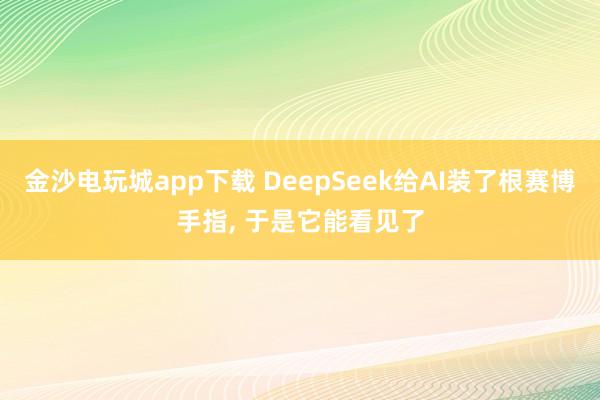 金沙电玩城app下载 DeepSeek给AI装了根赛博手指, 于是它能看见了