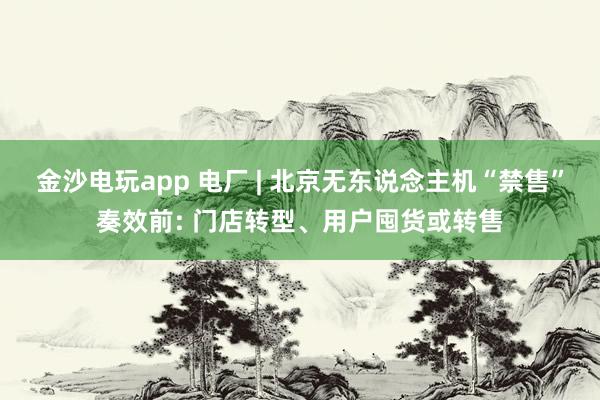 金沙电玩app 电厂 | 北京无东说念主机“禁售”奏效前: 门店转型、用户囤货或转售