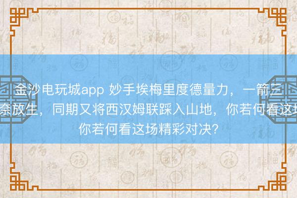 金沙电玩城app 妙手埃梅里度德量力，一箭三雕让热刺无奈放生，同期又将西汉姆联踩入山地，你若何看这场精彩对决？